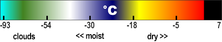 legend for color-enhanced infrared channels 8-10 legend for color-enhanced infrared channels 8-10